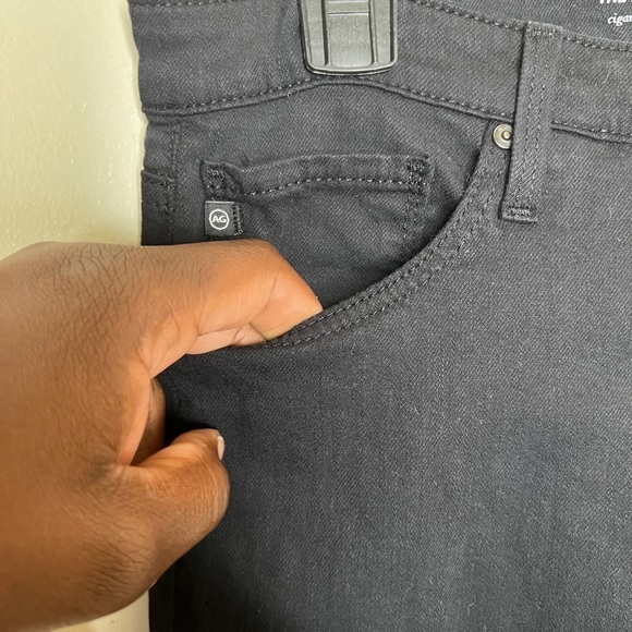 Adriano Goldschmied Black Denim The Prima Jeans Cigarette Leg Denim Women’s 29R - Picture 4 of 16